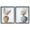 Stupell Industries Palms in Rattan Planters 2 pc Framed Floater Canvas Wall Art Set Design by Kim Allen